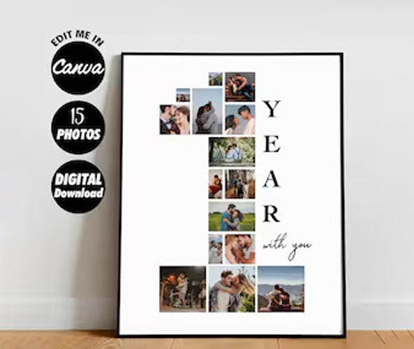1 Year Anniversary Photo Frame