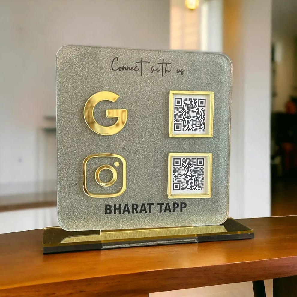 2 QR Digital Frosted Colour Standee