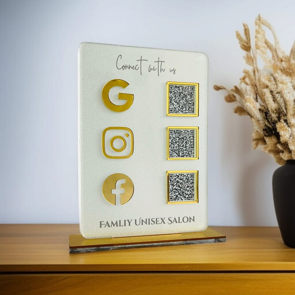 3 QR Digital Frosted Colour Standee