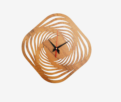 Wooden Square Wall Clock for Living Room